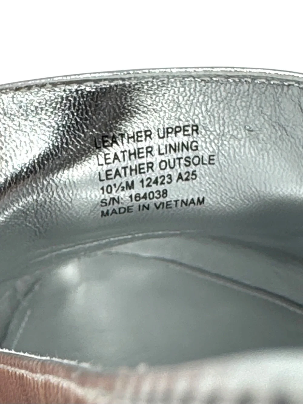 Tory Burch Silver Metallic Mini Everly Leather Loafer Flats Size 10.5